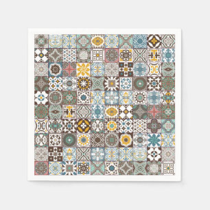 Farbige marokkanische Fliese Serviette