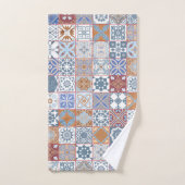 Farbige marokkanische Fliesen Badhandtuch Set (Handtuch)