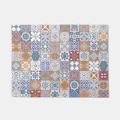 Farbige marokkanische Fliesen Fußmatte (Vorderseite)