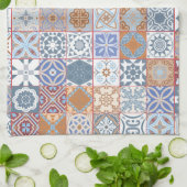 Farbige marokkanische Fliesen Geschirrtuch (Gefaltet)