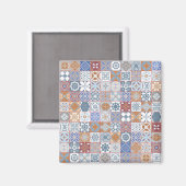 Farbige marokkanische Fliesen Magnet (Vorderseite/Rückseite)