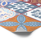 Farbige marokkanische Fliesen Poster (Ecke)