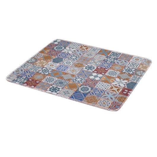 Farbige marokkanische Fliesen Schneidebrett (Ecke)
