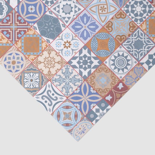 Farbige marokkanische Fliesen Seidenpapier (Ausschnitt)