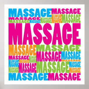 Farbige Massage Poster