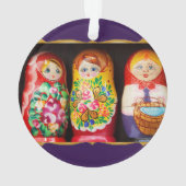Farbige Matryoshka-Puppen Ornament (Rückseite)