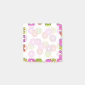 farbige mattierte Donuts Donuts mit Sprinklen Post-it Klebezettel (Vorderseite)