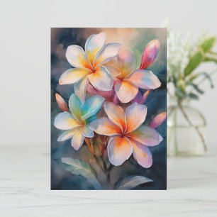 Farbige Maui Plumeria Feiertagskarte