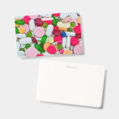 Farbige Medikamente Ausweis (Front & Back)