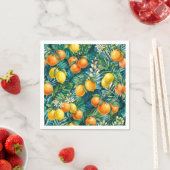 Farbige mediterrane Zitrusfrüchte Wasserfarben Serviette (Beispiel)