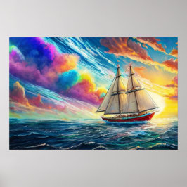 Farbige Meere Poster