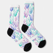 Farbige Meeresalgen, Text auf Weiß Socken (Rechts)