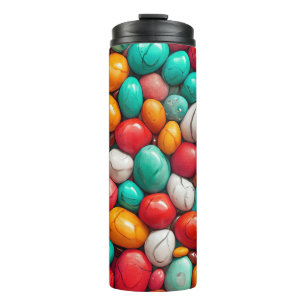 Farbige Meereskies Thermosbecher