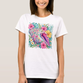 FARBIGE MEERESSCHILDKRÖTE MIT HÜBSCHEN TROPISCHEN T-Shirt