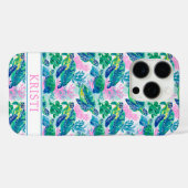 Farbige Meeresschildkröten Monogramm  Case-Mate iPhone Hülle (Rückseite (Horizontal))