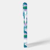 Farbige Meeresschildkröten monogrammiert Case-Mate iPhone Hülle (Rückseite / Links)