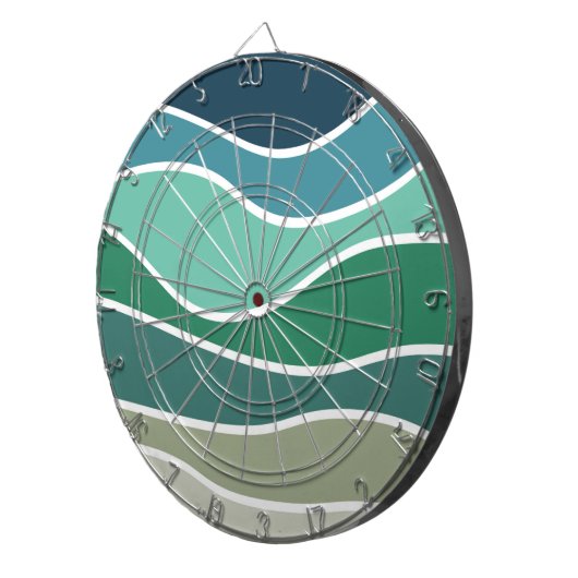 Farbige Meereswellen Dartscheibe (Vorderseite rechts)