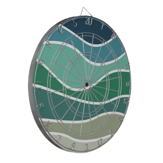 Farbige Meereswellen Dartscheibe (Vorderseite Links)