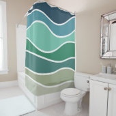 Farbige Meereswellen Duschvorhang (Beispiel)