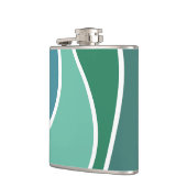 Farbige Meereswellen Flachmann (Links)