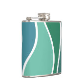 Farbige Meereswellen Flachmann (Rechts)