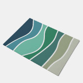 Farbige Meereswellen Fußmatte (Schrägansicht)