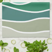 Farbige Meereswellen Geschirrtuch (Gefaltet)