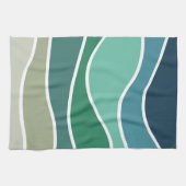 Farbige Meereswellen Geschirrtuch (Horizontal)