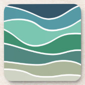 Farbige Meereswellen Getränkeuntersetzer (Vorderseite)