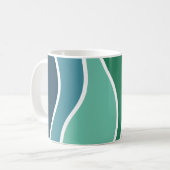 Farbige Meereswellen Kaffeetasse (Vorderseite Links)
