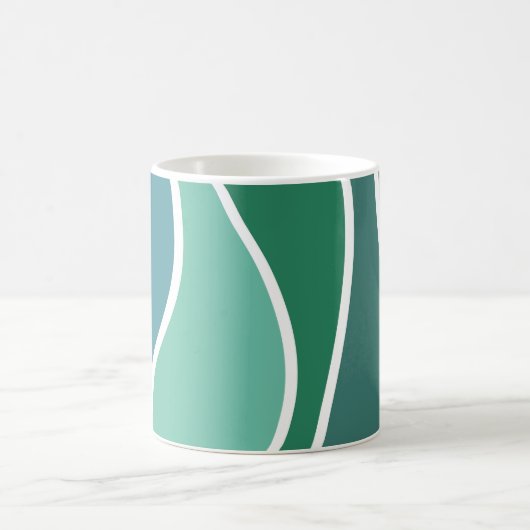 Farbige Meereswellen Kaffeetasse (Mittel)