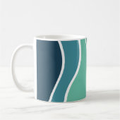 Farbige Meereswellen Kaffeetasse (Links)