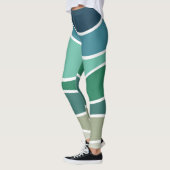 Farbige Meereswellen Leggings (Links)