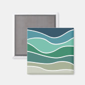 Farbige Meereswellen Magnet (Vorderseite/Rückseite)