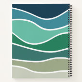 Farbige Meereswellen Notizblock (Rückseite)