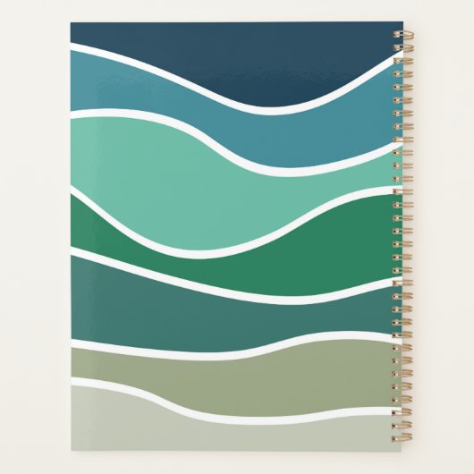 Farbige Meereswellen Planer (Rückseite)