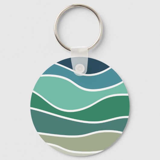 Farbige Meereswellen Schlüsselanhänger (Vorderseite)