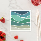 Farbige Meereswellen Serviette (Beispiel)