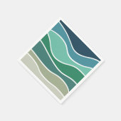 Farbige Meereswellen Serviette (Ecke)