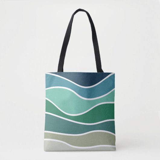 Farbige Meereswellen Tasche (Vorderseite)