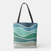 Farbige Meereswellen Tasche (Rückseite)