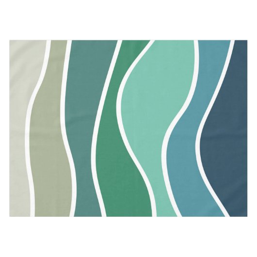 Farbige Meereswellen Tischdecke (Vorderseite (Horizontal))