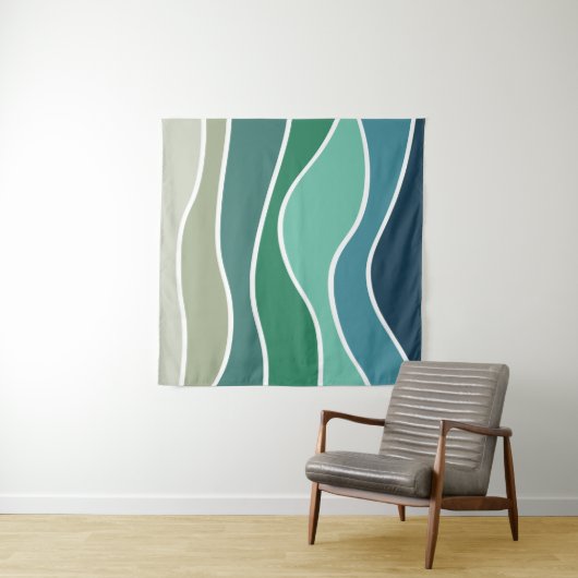 Farbige Meereswellen Wandteppich (Beispiel (Horizontal))