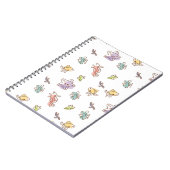 Farbige Meereswelt mit Seestern und Fischen v Notizblock (Linke Seite)