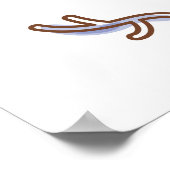 Farbige Meereswelt mit Seestern und Fischen v Poster (Ecke)