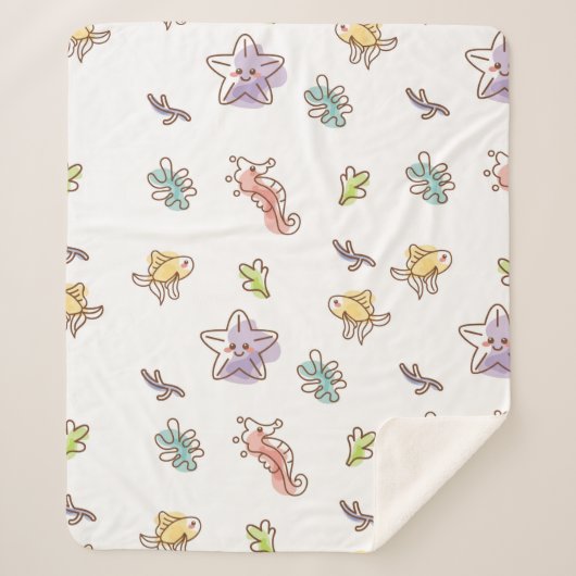 Farbige Meereswelt mit Seestern und Fischen v Sherpadecke (Vorderseite)