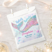 Farbige Meerjungfrau Wasserfarben-Geburtstag Geschenktütchen (Ausgeschnitten)