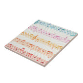 Farbige mehrfarbige Musiknote Musiker Fliese (Seite)