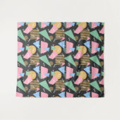 Farbige Memphis-Muster Wandteppich (Vorderseite (Horizontal))