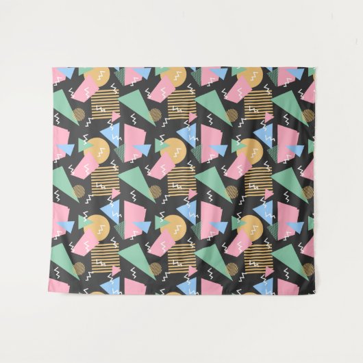 Farbige Memphis-Muster Wandteppich (Vorderseite (Horizontal))